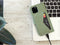 Mobiparts hoesje geschikt voor Apple iPhone 12 Mini - Wallet/Boekhoesje - Eco Leer - Magneet Sluiting - Opberg vakken - Groen