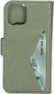 Mobiparts hoesje geschikt voor Apple iPhone 12 Mini - Wallet/Boekhoesje - Eco Leer - Magneet Sluiting - Opberg vakken - Groen