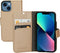 Mobiparts hoesje geschikt voor Apple iPhone 13 Mini - Saffiano Wallet/Portemonnee hoesje - Magneet Sluiting - 3 Opbergvakken - Koper