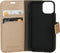Mobiparts hoesje geschikt voor Apple iPhone 13 Mini - Saffiano Wallet/Portemonnee hoesje - Magneet Sluiting - 3 Opbergvakken - Koper