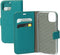 Mobiparts hoesje geschikt voor Apple iPhone 13 Mini - Saffiano Wallet/Portemonnee hoesje - Magneet Sluiting - 3 Opbergvakken - Turquoise