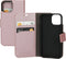 Mobiparts hoesje geschikt voor Apple iPhone 13 Mini - Saffiano Wallet/Portemonnee hoesje - Magneet Sluiting - 3 Opbergvakken - Roze