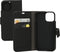 Mobiparts hoesje geschikt voor Apple iPhone 13 Mini - Saffiano Wallet/Portemonnee hoesje - Magneet Sluiting - 3 Opbergvakken - Zwart