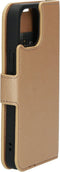 Mobiparts hoesje geschikt voor Apple iPhone 13 Mini - Saffiano Wallet/Portemonnee hoesje - Magneet Sluiting - 3 Opbergvakken - Koper