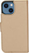 Mobiparts hoesje geschikt voor Apple iPhone 13 Mini - Saffiano Wallet/Portemonnee hoesje - Magneet Sluiting - 3 Opbergvakken - Koper