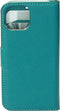 Mobiparts hoesje geschikt voor Apple iPhone 13 Mini - Saffiano Wallet/Portemonnee hoesje - Magneet Sluiting - 3 Opbergvakken - Turquoise