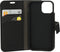 Mobiparts hoesje geschikt voor Apple iPhone 13 Mini - Saffiano Wallet/Portemonnee hoesje - Magneet Sluiting - 3 Opbergvakken - Zwart