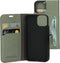 Mobiparts hoesje geschikt voor Apple iPhone 13 Mini - Wallet/Boekhoesje - Eco Leer - Magneet Sluiting - Opberg vakken - Groen