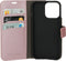 Mobiparts hoesje geschikt voor Apple iPhone 13 Pro - Saffiano Wallet/Portemonnee hoesje - Magneet Sluiting - 3 Opbergvakken - Roze