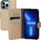 Mobiparts hoesje geschikt voor Apple iPhone 13 Pro - Saffiano Wallet/Portemonnee hoesje - Magneet Sluiting - 3 Opbergvakken - Koper