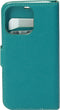 Mobiparts hoesje geschikt voor Apple iPhone 13 Pro - Saffiano Wallet/Portemonnee hoesje - Magneet Sluiting - 3 Opbergvakken - Turquoise