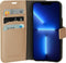 Mobiparts hoesje geschikt voor Apple iPhone 13 Pro - Saffiano Wallet/Portemonnee hoesje - Magneet Sluiting - 3 Opbergvakken - Koper