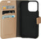 Mobiparts hoesje geschikt voor Apple iPhone 13 Pro - Saffiano Wallet/Portemonnee hoesje - Magneet Sluiting - 3 Opbergvakken - Koper