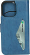 Mobiparts hoesje geschikt voor Apple iPhone 13 Pro - Wallet/Boekhoesje - Eco Leer - Magneet Sluiting - Opberg vakken - Blauw