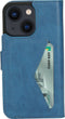 Mobiparts hoesje geschikt voor Apple iPhone 13 - Saffiano Wallet/Portemonnee hoesje - Magneet Sluiting - 3 Opbergvakken - Turquoise