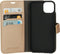 Mobiparts hoesje geschikt voor Apple iPhone 13 - Saffiano Wallet/Portemonnee hoesje - Magneet Sluiting - 3 Opbergvakken - Koper