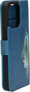 Mobiparts hoesje geschikt voor Apple iPhone 13 - Saffiano Wallet/Portemonnee hoesje - Magneet Sluiting - 3 Opbergvakken - Turquoise