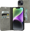 Mobiparts hoesje geschikt voor Apple iPhone 14 Plus - Wallet/Boekhoesje - Eco Leer - Magneet Sluiting - Opberg vakken - Grijs