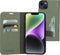 Mobiparts hoesje geschikt voor Apple iPhone 14 Plus - Wallet/Boekhoesje - Eco Leer - Magneet Sluiting - Opberg vakken - Groen