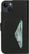 Mobiparts hoesje geschikt voor Apple iPhone 14 Plus - Wallet/Boekhoesje - Eco Leer - Magneet Sluiting - Opberg vakken - Zwart
