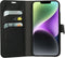 Mobiparts hoesje geschikt voor Apple iPhone 14 Plus - Wallet/Boekhoesje - Eco Leer - Magneet Sluiting - Opberg vakken - Zwart