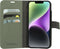 Mobiparts hoesje geschikt voor Apple iPhone 14 Plus - Wallet/Boekhoesje - Eco Leer - Magneet Sluiting - Opberg vakken - Groen