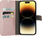 Mobiparts hoesje geschikt voor Apple iPhone 14 Pro Max - Wallet/Boekhoesje - Eco Leer - Magneet Sluiting - Opberg vakken - Roze