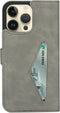 Mobiparts hoesje geschikt voor Apple iPhone 14 Pro Max - Wallet/Boekhoesje - Eco Leer - Magneet Sluiting - Opberg vakken - Grijs