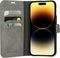 Mobiparts hoesje geschikt voor Apple iPhone 14 Pro Max - Wallet/Boekhoesje - Eco Leer - Magneet Sluiting - Opberg vakken - Grijs