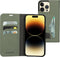 Mobiparts hoesje geschikt voor Apple iPhone 14 Pro Max - Wallet/Boekhoesje - Eco Leer - Magneet Sluiting - Opberg vakken - Groen