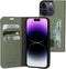 Mobiparts hoesje geschikt voor Apple iPhone 14 Pro - Wallet/Boekhoesje - Eco Leer - Magneet Sluiting - Opberg vakken - Groen