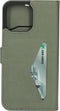 Mobiparts hoesje geschikt voor Apple iPhone 14 Pro - Wallet/Boekhoesje - Eco Leer - Magneet Sluiting - Opberg vakken - Groen