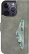 Mobiparts hoesje geschikt voor Apple iPhone 14 Pro - Wallet/Boekhoesje - Eco Leer - Magneet Sluiting - Opberg vakken - Grijs
