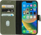 Mobiparts hoesje geschikt voor Apple iPhone 14 - Wallet 2-in-1 Boekhoesje - MagSafe - Echt Leder - Uitneembare Case - Sterke Magneet Sluiting - Contactloos betalen - Groen