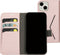 Mobiparts hoesje geschikt voor Apple iPhone 15/14/13 - Wallet/Boekhoesje - Eco Leer - Magneet Sluiting - Opberg vakken - Roze