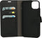 Mobiparts hoesje geschikt voor Apple iPhone 15 Plus - Wallet/Boekhoesje - Eco Leer - Magneet Sluiting - Opberg vakken - Zwart