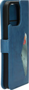 Mobiparts hoesje geschikt voor Apple iPhone 15 Pro Max - Wallet/Boekhoesje - Eco Leer - Magneet Sluiting - Opberg vakken - Blauw