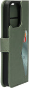 Mobiparts hoesje geschikt voor Apple iPhone 15 Pro - Wallet/Boekhoesje - Eco Leer - Magneet Sluiting - Opberg vakken - Groen