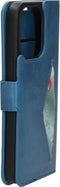 Mobiparts hoesje geschikt voor Apple iPhone 15 Pro - Wallet/Boekhoesje - Eco Leer - Magneet Sluiting - Opberg vakken - Blauw