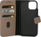 Mobiparts hoesje geschikt voor Apple iPhone 15 - Wallet 2-in-1 Boekhoesje - MagSafe - Echt Leder - Uitneembare Case - Sterke Magneet Sluiting - Contactloos betalen - Beige