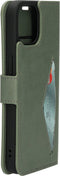 Mobiparts hoesje geschikt voor Apple iPhone 15 - Wallet/Boekhoesje - Eco Leer - Magneet Sluiting - Opberg vakken - Groen