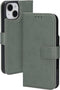 Mobiparts hoesje geschikt voor Apple iPhone 15 - Wallet/Boekhoesje - Eco Leer - Magneet Sluiting - Opberg vakken - Groen