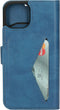 Mobiparts hoesje geschikt voor Apple iPhone 15 - Wallet/Boekhoesje - Eco Leer - Magneet Sluiting - Opberg vakken - Blauw