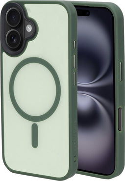 Mobiparts hoesje geschikt voor Apple iPhone 16 - Hardcover - MagSafe - Groen