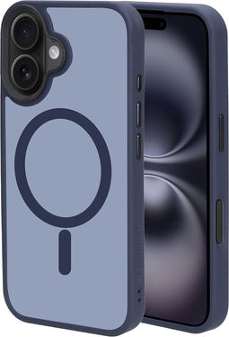 Mobiparts hoesje geschikt voor Apple iPhone 16 - Hardcover - MagSafe - Blauw