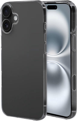 Mobiparts hoesje geschikt voor Apple iPhone 16 Plus - Zacht TPU - Schokabsorberend TPU - Grip Coating - Transparant