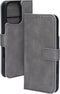 Mobiparts hoesje geschikt voor Apple iPhone 16 Pro - Wallet/Boekhoesje - Eco Leer - Magneet Sluiting - Opberg vakken - Grijs