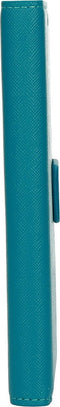 Mobiparts hoesje geschikt voor Apple iPhone XR - Saffiano Wallet/Portemonnee hoesje - Magneet Sluiting - 3 Opbergvakken - Blauw Turquoise