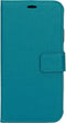 Mobiparts hoesje geschikt voor Apple iPhone XR - Saffiano Wallet/Portemonnee hoesje - Magneet Sluiting - 3 Opbergvakken - Blauw Turquoise