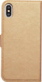 Mobiparts hoesje geschikt voor Apple iPhone XS Max - Saffiano Wallet/Portemonnee hoesje - Magneet Sluiting - 3 Opbergvakken - Bruin Koper